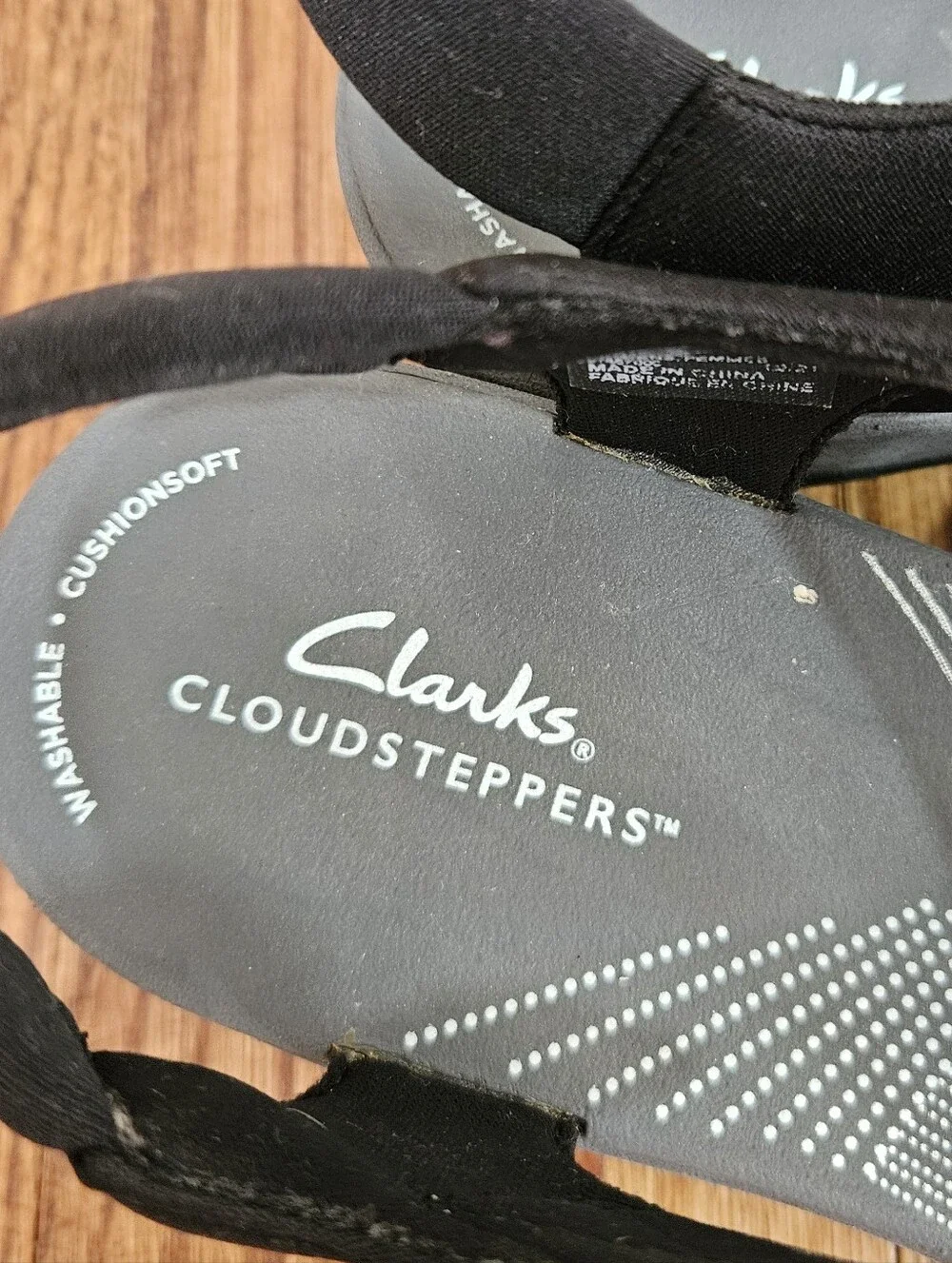 Clarks Cloud Steppers Womens Sandals 8 Textile Washable Beach Comfy Walking